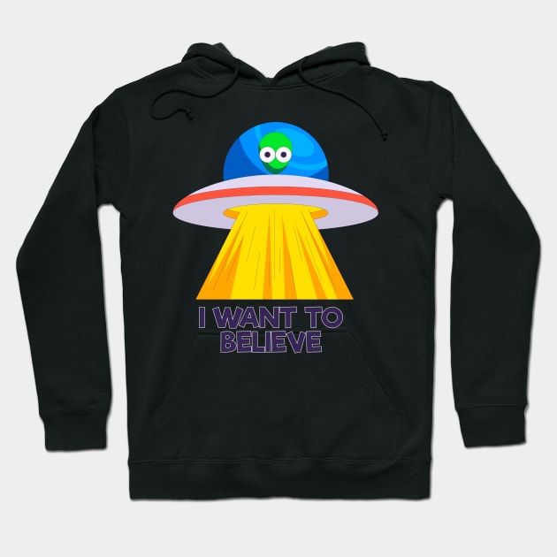 I want to believe-ufo Hoodie by Frispa